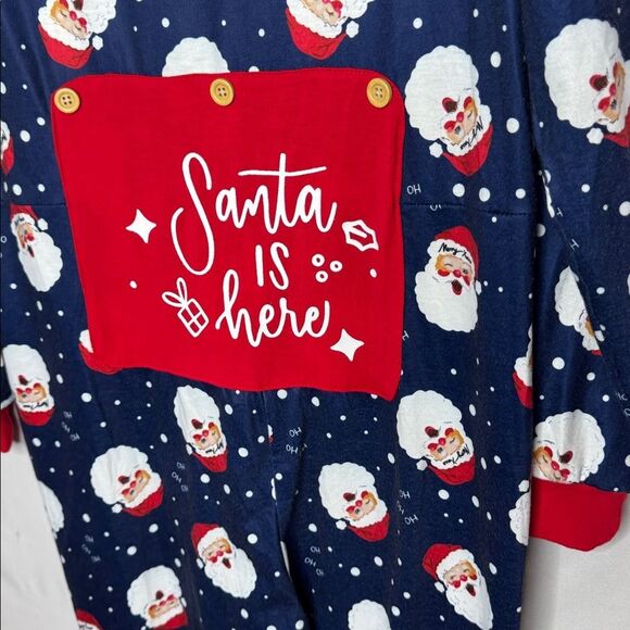 PatPat Women’s Festive Santa Navy and Red Allover Pajamas. Size Medium. - Picture 7 of 9